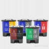 献县瑞达双色厨余分类脚踏塑料垃圾桶厂家批发定制